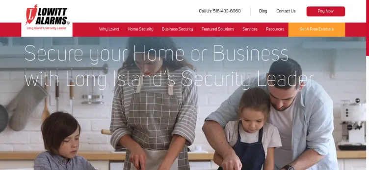 Screenshot Lowitt Alarms & Security Systems