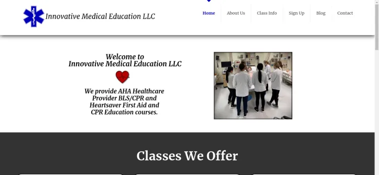 Screenshot Innovative Medical Education