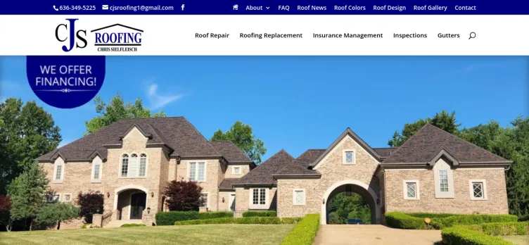 Screenshot C J S Roofing Company