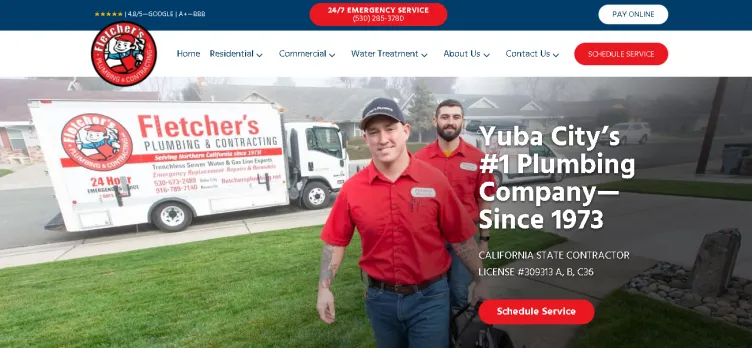 Screenshot Fletcher's Plumbing and Contracting