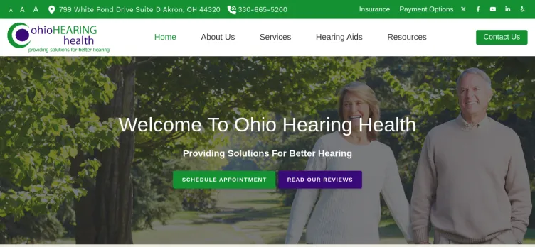 Screenshot Ohio Hearing Health