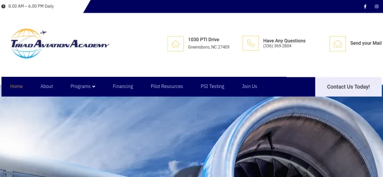 Screenshot Triad Aviation Academy
