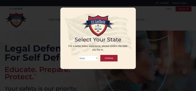 Screenshot US Law Shield