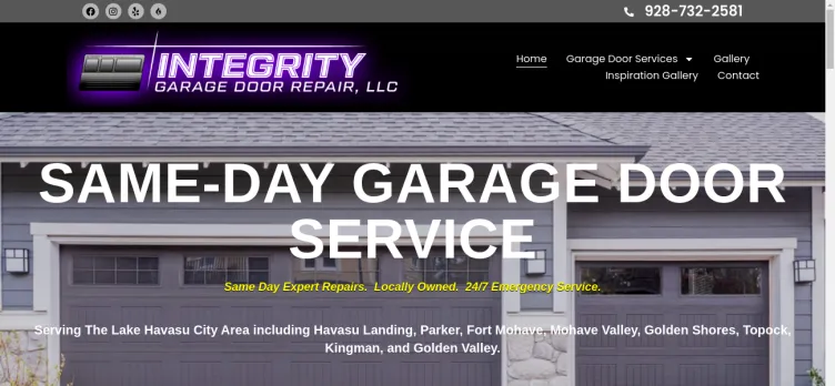 Screenshot Integrity Garage Door Repair