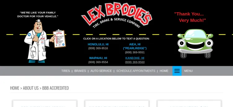 Screenshot Lex Brodie's Tire, Brake & Service Company