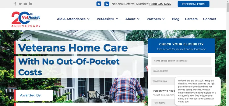 Screenshot Veterans Home Care
