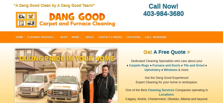 Screenshot Dang Good Carpet and Furnace Cleaning