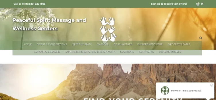 Screenshot Peaceful Spirit Massage and Wellness Centers