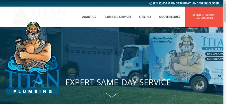 Screenshot Titan Plumbing & Drain Services