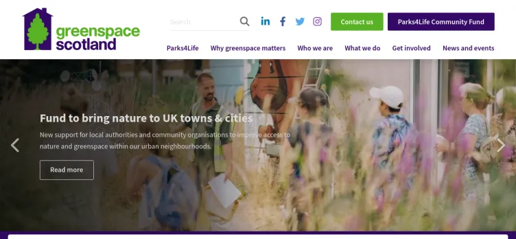 Screenshot Greenspace Scotland