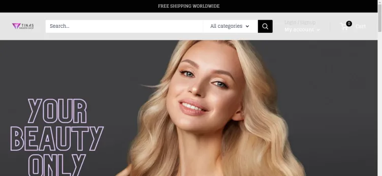Screenshot Tinas Fashion Shop