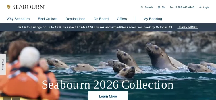 Screenshot Seabourn Cruise Line