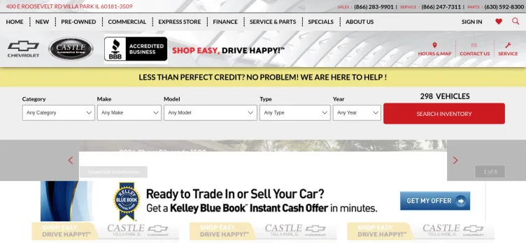 Screenshot CastleChevyCars.com