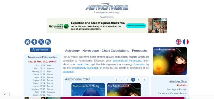 Screenshot Astrotheme