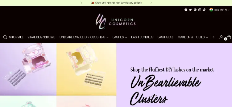 Screenshot Unicorn Cosmetics