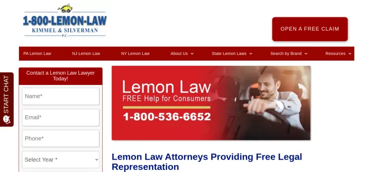 Screenshot LemonLaw.com