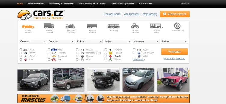 Screenshot Cars.cz