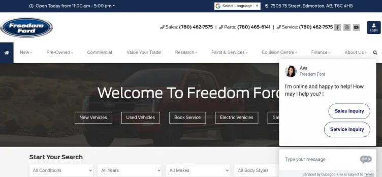 Screenshot Freedom Ford