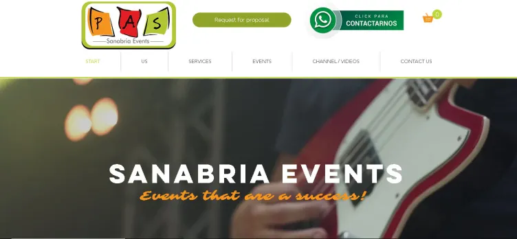 Screenshot SanabriaEvents