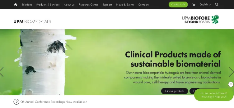 Screenshot UPM Biomedicals
