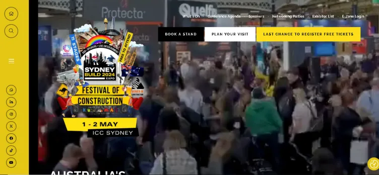 Screenshot SydneyBuildExpo.com
