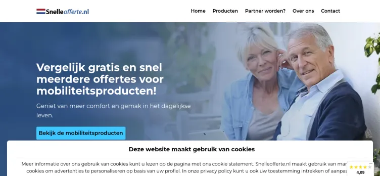 Screenshot SnelleOfferte.nl
