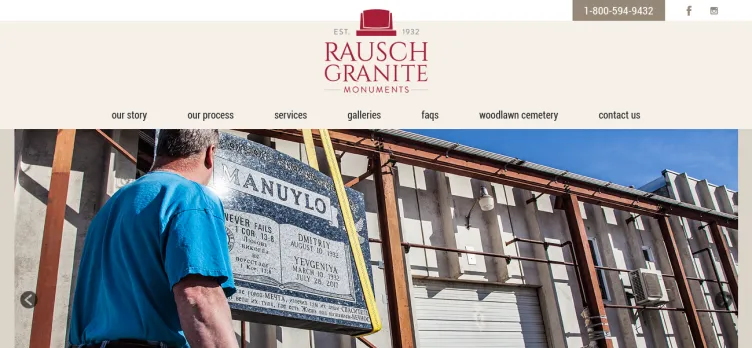 Screenshot Rausch Granite Monuments