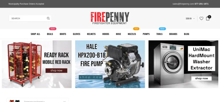 Screenshot FirePenny.com