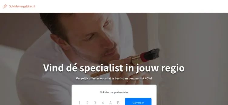 Screenshot Schildervergelijker.nl