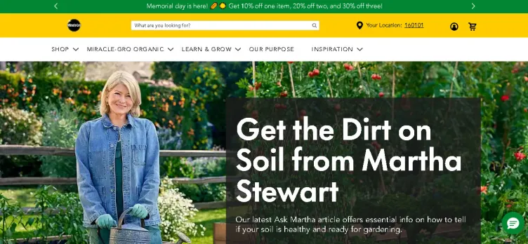 Screenshot MiracleGro.com