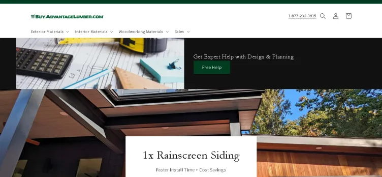 Screenshot AdvantageLumber.com