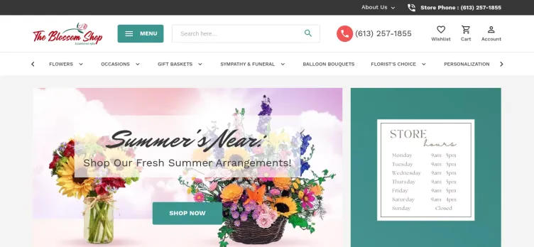 Screenshot BlossomShop.ca