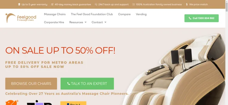 Screenshot Feel Good Massage Chairs