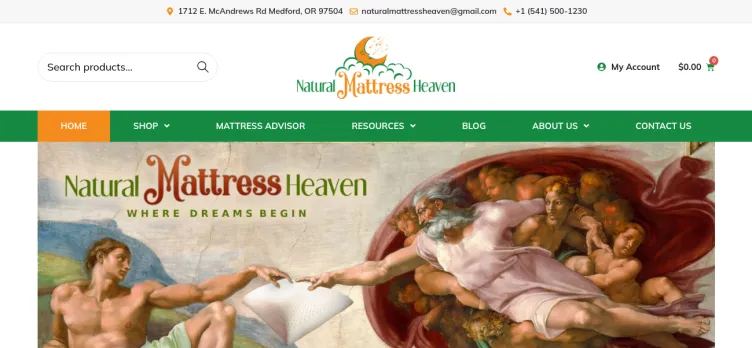 Screenshot Natural Mattress Heaven