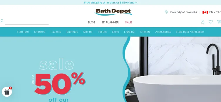 Screenshot Bath Depot