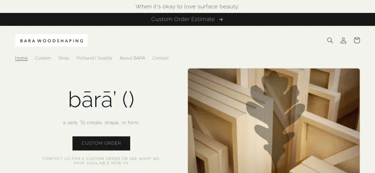 Screenshot BaraWoodShaping.com