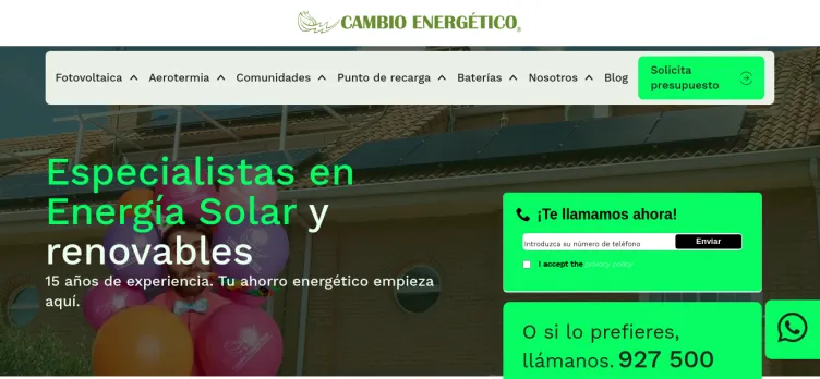 Screenshot CambioEnergetico.com