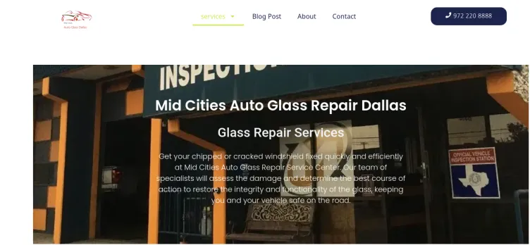 Screenshot Mid Cities Auto Glass
