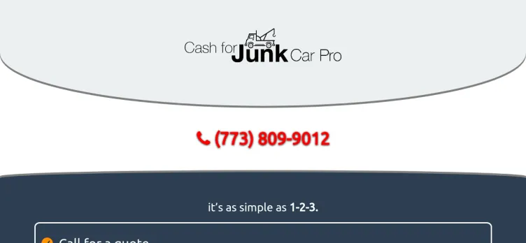 Screenshot Cash for Junk Car Pro