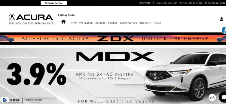 Screenshot Findlay Acura