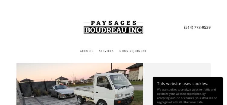 Screenshot PaysagesBoudreau.com