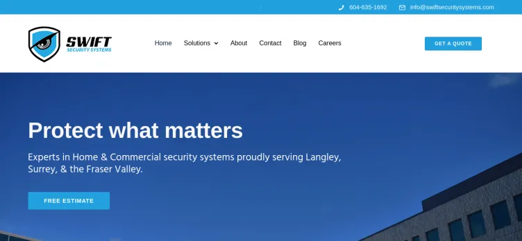 Screenshot Swift Security Systems