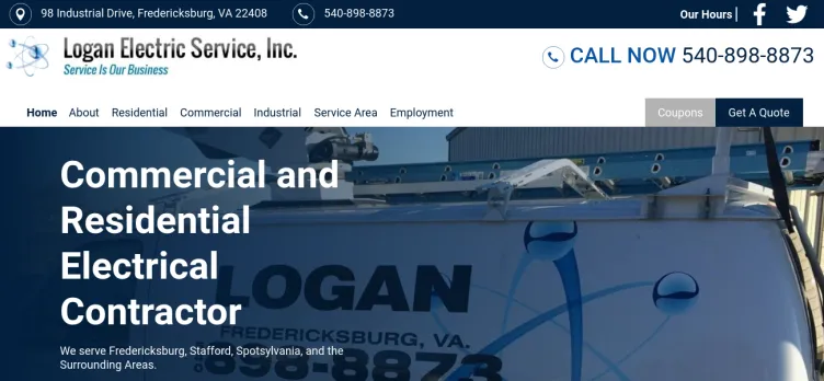 Screenshot LoganElectricService.com