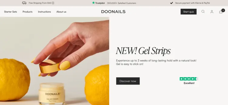 Screenshot DooNails UK