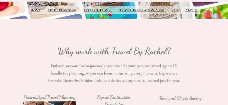 Screenshot TravelByRachel.info