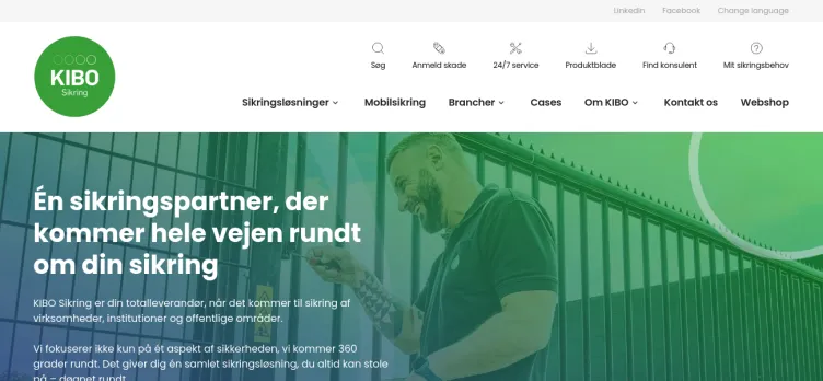 Screenshot Kibosikring.dk