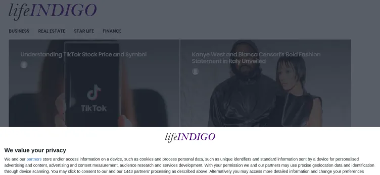 Screenshot lifeindigo.com