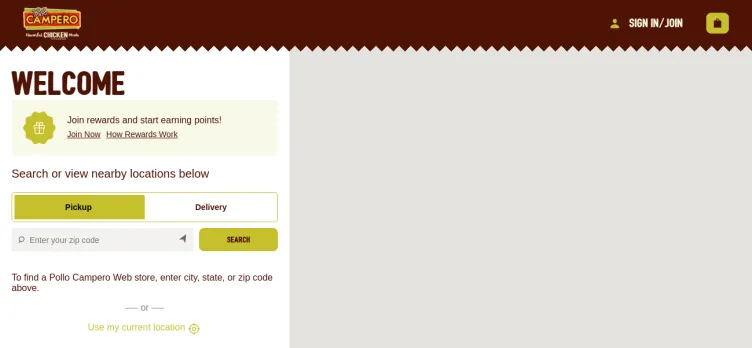 Screenshot order.campero.com