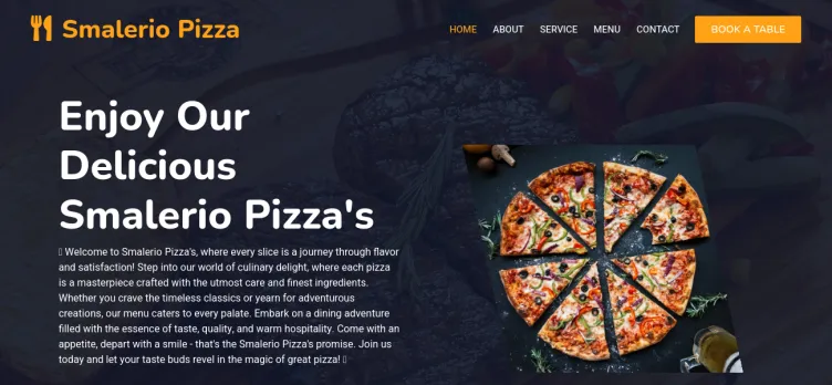 Screenshot smaleriopizza.com