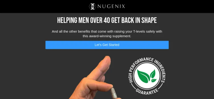 Screenshot www.nugenixsamples.com